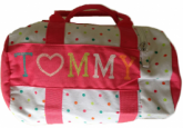 Mala Tommy Hilfiger Logo Classics Mini Dufl Branca e Rosa